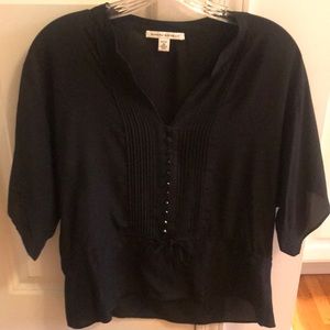 Banana Republic Black Silk Blouse